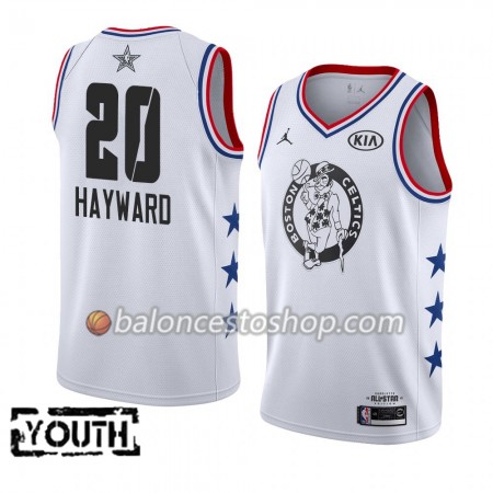 Camiseta Niños NBA Boston Celtics Gordon Hayward 20 2019 All-Star Jordan Brand Blanco Swingman